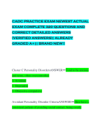 CADC PRACTICE EXAM NEWEST ACTUAL EXAM COMPLETE 320 QUESTIONS AND CORRECT DETAILED ANSWERS (VERIFIED ANSWERS)| ALREADY GRADED A+|| BRAND NEW!!