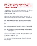 PPCT Exam Latest Update 2024 PPCT  Test Review 2024 Questions and Correct  Answers Rated A+ | Verified PPCT Exam Update 2024 Quiz with Accurate Solutions  Aranking Allpass 