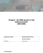 Project blok 3 jaar 1 Hogeschool van Leiden: bestuursrecht