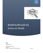 Oriëntatie op de Beroepspraktijk: boekhoudfraude bij Ahold en Enron 