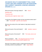 ADVANCED HEALTH ASSESSMENT FINAL EXAM  LATEST 2024-2025 VERSION WITH 300 QUESTIONS  AND CORRECT ANSWERS (VERIFIED ANSWERS/  GRADED A+