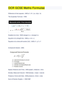 OCR GCSE Maths Formulae 2024 Rated A+