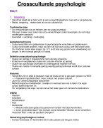 Samenvatting Crossculturele Psychologie 2015-2016