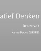 Keuzevak Creatief Denken