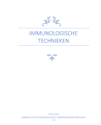 Samenvatting immunologische technieken 