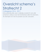 Overzicht schema's tentamen Strafrecht 2