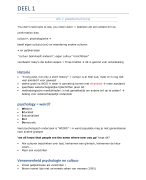 Crossculturele psychologie deel 1 