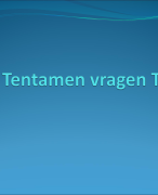 Tentamen vragen TV 8