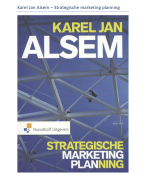 Samenvatting Strategische marketingplanning