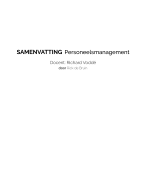 Samenvatting Personeelsmanagement Periode 4, jaar 1 (P) 2016-2017