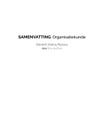 Samenvatting Organisatiekunde Periode 4, jaar 1 (P) 2016-2017