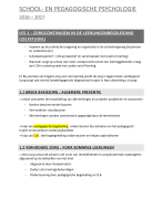 School en Pedagogische psychologie 2016 - 2017