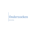 Onderzoeken - Samenvatting