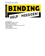 Stageverslag Eindevaluatie Stichting Binding 