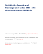 NCCCO Lattice Boom General Knowledge latest update 2024 – 2025 with correct answers GRADED A+