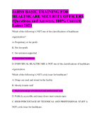 IAHSS BASIC TRAINING FOR HEALTHCARE SECURITY OFFICERS(Questions and Answers, 100% Correct) Latest 2023-2024