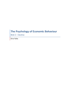 Lecture notes - The Psychology of Economic Behaviour