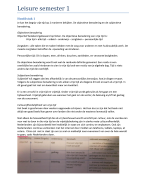 Samenvatting Leisure management, het gehele boek