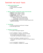 Stappenplan statistiek - excel