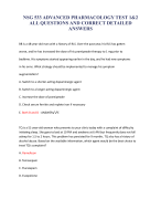 NSG 533 ADVANCED PHARMACOLOGY TEST 1&2 ALL QUESTIONS AND CORRECT DETAILED ANSWERS