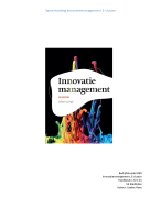 Samenvatting innovatiemanagement, hoofdstuk 1 t/m 15, E-cluster