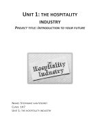 Unit 1 the hospitality industry BTEC10 Hospitality