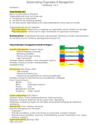 Samenvatting Organisatie & Management (Marcus & van Dam) hoofdstuk 1 en 2!