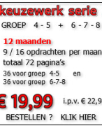 Keuze-opdrachten voor groep 4-5-6-7-8