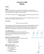 Concepts in HMS - Stability