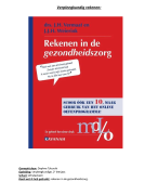 Verpleegkundig rekenen, leerjaar 1