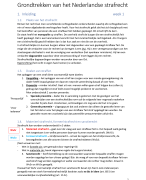 Samenvatting Straf(proces)recht. Cijfer: 7. Grondtrekken van het Nederlandse strafrecht