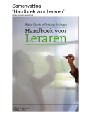 Samenvatting Handboek voor Leraren
