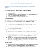 Summary Business Performance Measurement