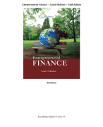 Entrepreneurial Finance Summary