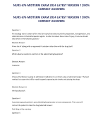 NURS 676 Midterm Exam 2024 Latest Version 1 Questions With Answers 
