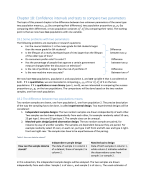 Summary of Statistical methods for Business and Economics (Chapter 18-22) except chapter 19