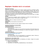 Social Work Leerjaar 1 - Begrippen Handelen met in- en exclusie.