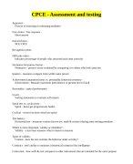 CPCE - Assessment and testing