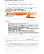 Materieel Bestuursrecht samenvatting SJD - Bestuursrecht Begrepen. Cijfer: 7,2