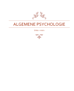 Samenvatting Algemene psychologie BASISLESSEN 14/20