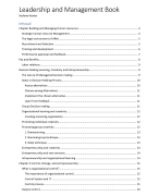 Summary Leadership & Management Book & Articles