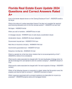 Florida Real Estate Exam  2024 Test Allpass