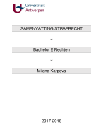 Samenvatting strafrecht 2017-2018 