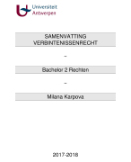 Samenvatting verbintenissenrecht 2017-2018