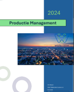 ProductieManagement verslag Jaar 1 TBK/ cijfer 8