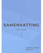 Samenvatting Kennisbasis Taal LKT Taal