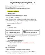 Samenvatting Algemene Psychologie