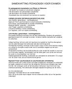 Samenvatting examen pedagogiek