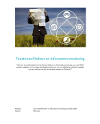 Moduleopdracht Functioneel beheer en informatievoorziening (paper), HBO Business IT & Management fase (leerjaar) 2, specialisatie functioneel beheer, cijfer 7,2 incl. opmerkingen beoordelaar., 2023