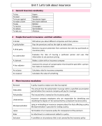 Samenvatting Financial English 3 - Financiën en Verzekeringen - Arteveldehogeschool